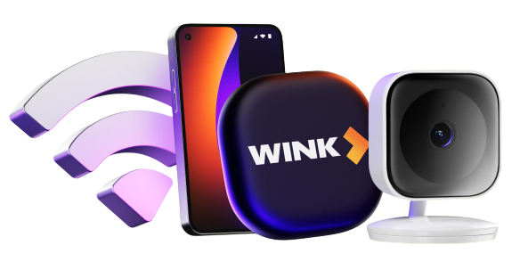 Роутер, смартфон, ТВ-приставка Wink и умная камера Ростелеком